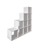 Cara 10 Cube Storage Unit - Chalk White Bookcase - Image 6