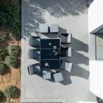 10 Seater Rattan Cube Outdoor Dining Set - Black Weave - Image 7