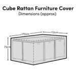 Rectangular Rain Cover 170x112x72cm - Cube 10 Seater Set
