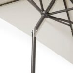 Cube 10 Seater Rattan Outdoor Dining Set with Cream LED Premium Parasol - Natural Brown Weave - Image 13