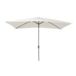 Cube 10 Seater Rattan Outdoor Dining Set with Cream Rectangular Parasol - Natural Brown Weave - Image 15