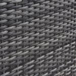 Cube 10 Seater Rattan Outdoor Dining Set with Cream Parasol - Grey Weave - Image 10