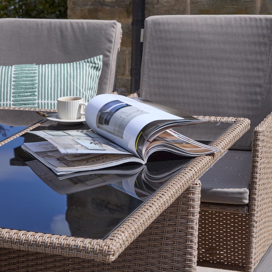 Cube 10 Seater Rattan Outdoor Dining Set -  Natural Brown Weave - Image 8