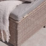 Cube 10 Seater Rattan Outdoor Dining Set with Grey LED Premium Parasol - Natural Brown Weave - Image 10