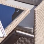 Cube 10 Seater Rattan Outdoor Dining Set with Grey LED Premium Parasol - Natural Brown Weave - Image 7