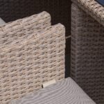 Cube 10 Seater Rattan Outdoor Dining Set -  Natural Brown Weave - Image 4