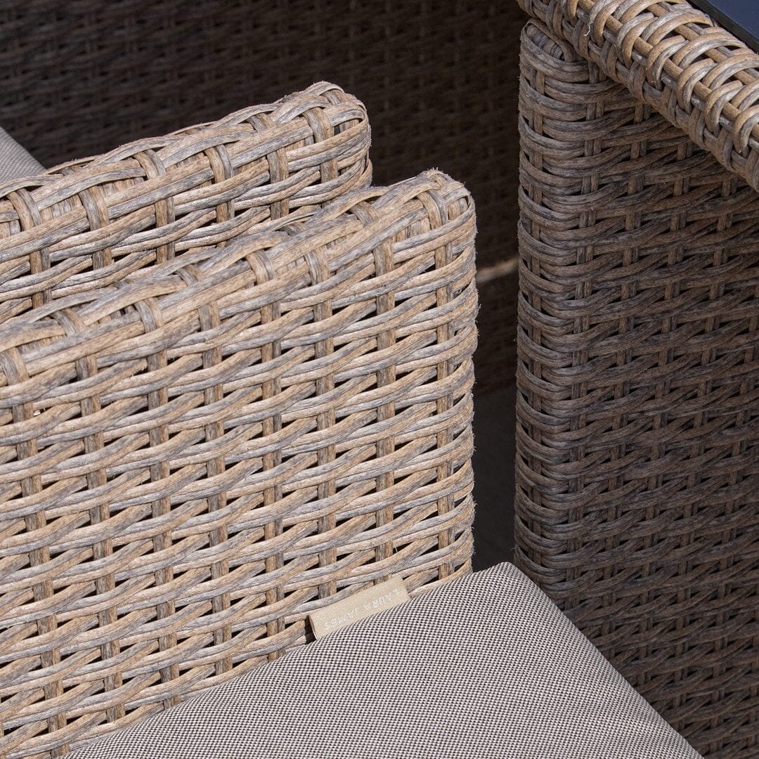 Cube 10 Seater Rattan Outdoor Dining Set -  Natural Brown Weave - Image 4