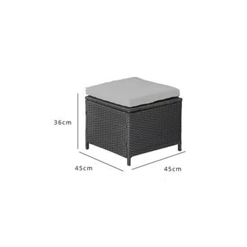 Outlet - 10 Seater Rattan Cube Outdoor Dining Set - Natural Brown Weave 3 10cubepolywood blackstool Outlet - 10 Seater Rattan Cube Outdoor Dining Set - Natural Brown Weave