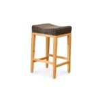 Reid Slate Grey Backless Bar Stools - Set of 2 - Whitewash Mindi Wood Legs - Image 6