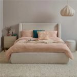 Hannah Double Ottoman Bed - Mink Taupe