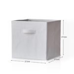 Cara 12 Cube Bookcase Ladder Storage Unit - Chalk White - Two 6 Cube Units - White Basket - Image 10