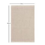 Cotham Clay & Natural Striped Wool with Cotton Rug - 160 x 230cm - Image 6