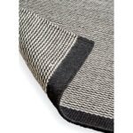 Cotham Black & Natural Striped Wool with Cotton Rug - 160 x 230cm - Image 4