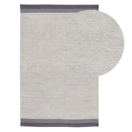 Elston Cotton Rug - Mist Grey - 200cm X 290cm
