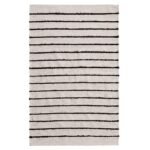 Evedon Black & Natural Striped Cotton Rug - 120 x 170cm - Image 4