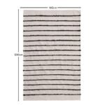 Evedon Black & Natural Striped Cotton Rug - 160 x 230cm - Image 5