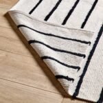 Evedon Black & Natural Striped Cotton Rug - 120 x 170cm - Image 3