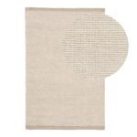 Cotham Clay & Natural Striped Wool with Cotton Rug - 160 x 230cm