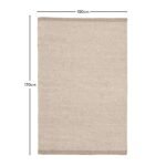 Atcham Clay/Natural Pebble Wool with Cotton Rug - 120 x 170cm - Image 13