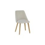 Freya Light Beige Dining Chairs - Set of 2 - Pale Oak Legs - Image 5