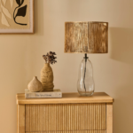 Breamore Clear Glass Wide Table Lamp Base - 30cm - Image 2