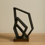 Outlet - Harbridge Metal Abstract Ornament Black - 22cm - Image 3