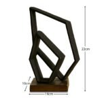 Outlet - Harbridge Metal Abstract Ornament Black - 22cm - Image 6