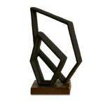 Outlet - Harbridge Metal Abstract Ornament Black - 22cm - Image 5