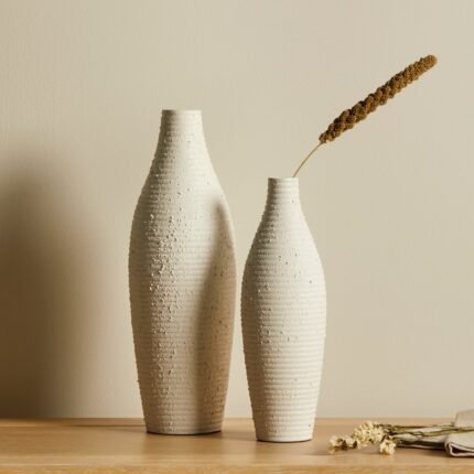 Ripley Ceramic Vase -  Concrete Effect - 33cm