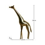 Outlet - Nakuru Standing Metal Giraffe Ornament - Gold - Image 8