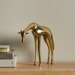 Nakuru Resting Metal Giraffe Ornament - Gold - Image 3
