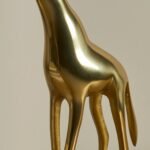 Outlet - Nakuru Standing Metal Giraffe Ornament - Gold - Image 6