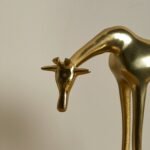 Nakuru Resting Metal Giraffe Ornament - Gold - Image 5