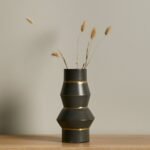 Sopley 25cm Metal Vase - Black