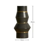 Sopley 25cm Metal Vase - Black - Image 6