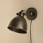 Outlet - Hale Metal Plug in Wall Light - Black