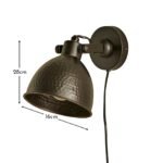 Hale Metal Plug in Wall Light - Black - Image 5