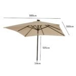 2m by 3m Parasol Cream - Image 3