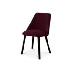 Outlet - Freya Burgundy Red Dining Chair - Set of 2 - Black Oak Legs - Image 7