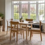 Charlie Pale Oak Extendable Dining Table Set - 4 Seater - Woven Pale Oak Dining Chairs - Image 2