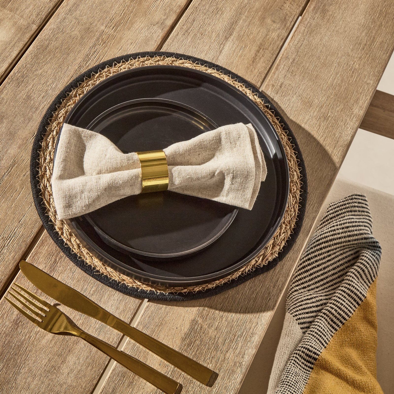 Shiro 6 Seater Wooden Garden Dining Set with 4 Imani Chairs & Charlotte Bench - Whitewash - Image 4