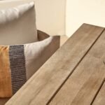 Shiro 6 Seater Wooden Garden Dining Set with 4 Imani Chairs & Charlotte Bench - Whitewash - Image 6