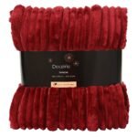 Invik 170 x 130cm Faux Fur Throw - Burgundy
