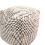 Atcham Wool & Cotton Ottoman Stool - Black/Natural - Image 9