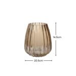 Outlet - Veneto 21cm Glass Vase - Champagne - Image 4