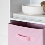 Cara 6 Cube Bookcase Ladder Storage Unit - Chalk White with Pink Boxes - Image 4