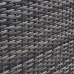 Cube 8 Seater Rattan Outdoor Dining Set with Grey LED Premium Parasol - Grey Weave - Image 7