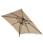 Cube 8 Seater Rattan Outdoor Dining Set with Cream LED Premium Parasol - Mixed Black Weave - Image 9