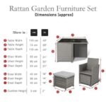 Cube 8 Seater Rattan Outdoor Dining Set with Parasol - Grey Weave - Image 10