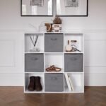 Cara 9 Cube Storage Unit & 4 Grey Handled Box Drawers - Image 2